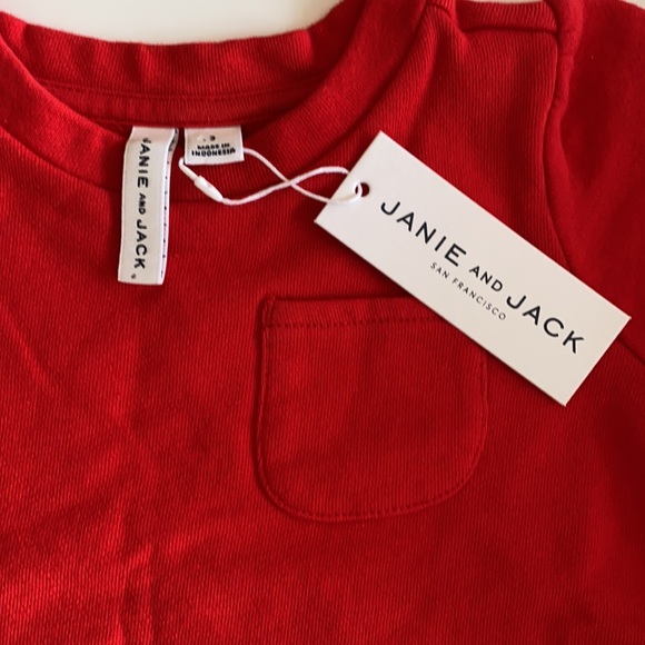 Janie and Jack•Red Sweatshirt•Size 3 - Picture 4 of 5